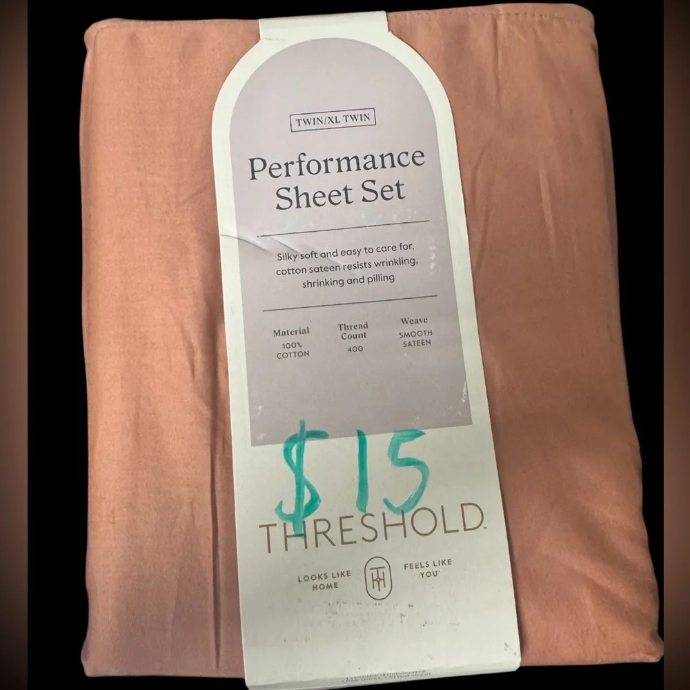 Threshold Peach Performance Sheet Set - Picture 1 of 2